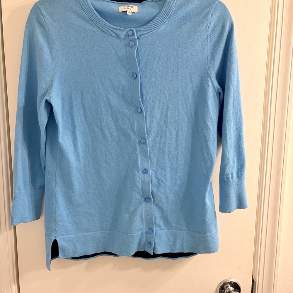 Crown & Ivy Sky Blue Knit Sweater